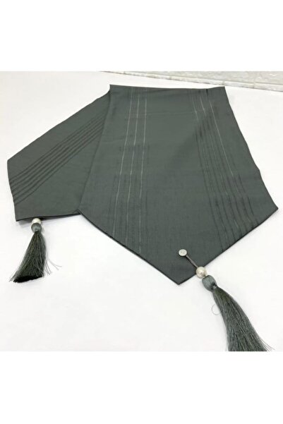 Çeyiz Sokağı Colber Runner Püsküllü Koyu Gri