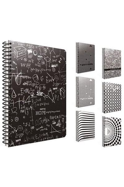 Gıpta Hope Spiral Offset Pp Cover Lined Notebook 80 Sheets 18.5 X 26 Cm 4 Pieces