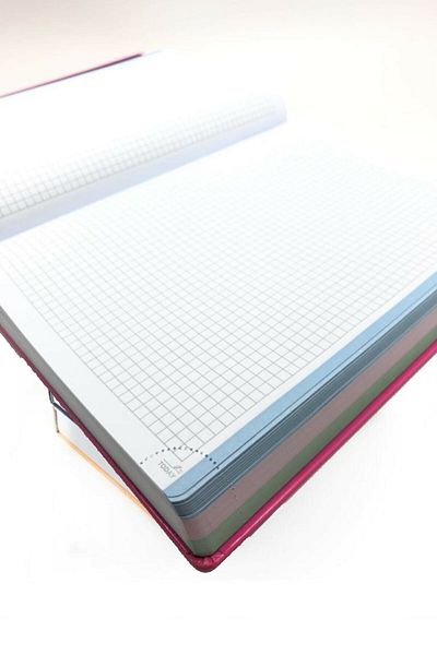 Gıpta The Book Pastel 20x28 400 Sheets 4 Compartments Hard Cover Hardcover Notebook (3485) Striped Gray