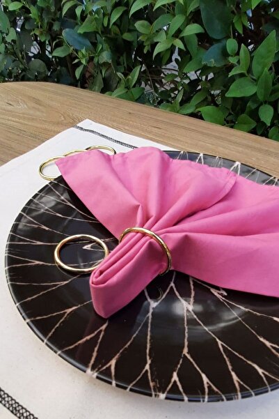 Emtory Home 6 Pieces Gold Metal Napkin Rings