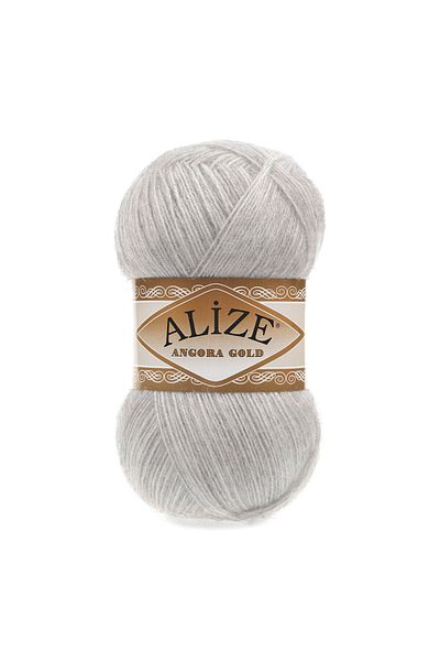 Alize Angora Gold 100 gr Χρώμα 208 - Ανοιχτό Γκρι Μελανζέ Πλεκτό Νήμα