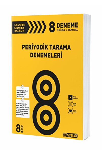Hız Yayınları 8. Sınıf Periyodik Tarama Denemeleri