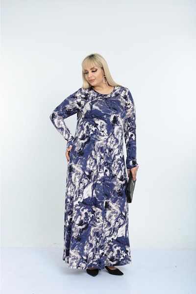 Mezura Rochie lungă pentru femei, cu mâneci lungi, din viscoză, din bumbac pieptănat, potrivită în hijab