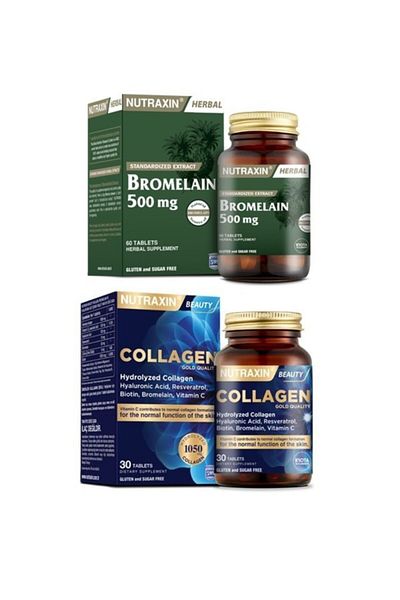 Nutraxin Bromelain 500 Mg 60 Tablets - 30 Tablets Containing Hydrolyzed