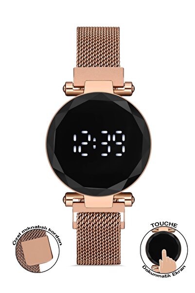 Polo55 Plkdd001r01 Rose Gold Renkli Dokunmatik Kadın Kol Saati