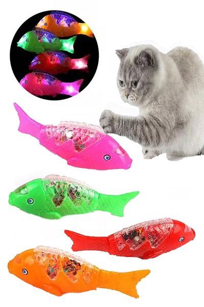 Hyd Cat Toy Walking Moving Toy Fish with Sound and Light