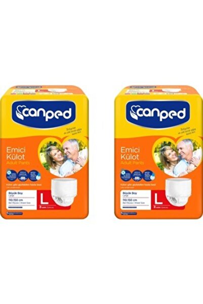 Canped Emici Külot Large Hasta Bezi 8'li X2 Adet