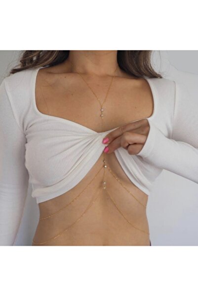 MisBoho Altın Renk Kararmaz Ve Vücut Zinciri Ve Vücut Aksesuarı End