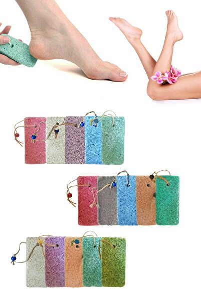 LOVYCO Topuk Ponza Taşı 1 Adet Banyo Ayak Törpü Topuk Ponza Taşı Klasik Karışık Renkli