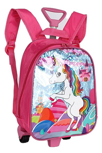Bagacar حقيبة ظهر للأطفال بعجلات مضاءة من Mn Unicorn
