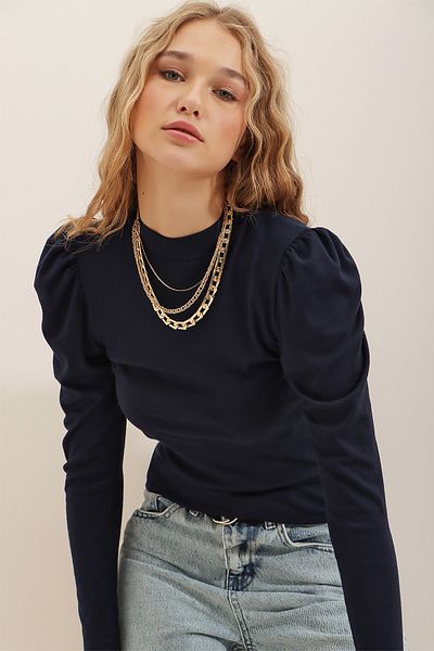 Trend Alaçatı Stili Blouse - Navy blue - Fitted