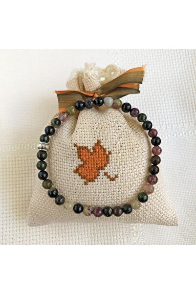 ByKolyeucum سوار من حجر التورمالين الطبيعي مقاس 6 مم - Klcbl0082