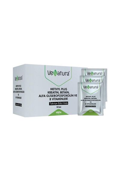 VeNatura Methyl Plus 30 Sachet - Creatine, Betaine, Alfagliserofosphocolin and Vitamin B