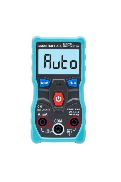 SMARTGIFT A-4 Dijital Multimetre Otomatik Akım Voltaj Ölçer Avometre (turkuaz)