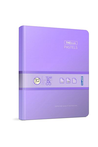 Gıpta The Book Pastel 17x24 160 Sheets 4 Compartments Hard Cover Hardcover Notebook (3048) Lined Purple