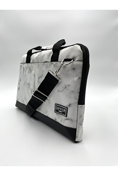 Differ Studio 15.6'' Inch Marble Patterned White Laptop/Macbook/notebook/computer/briefcase