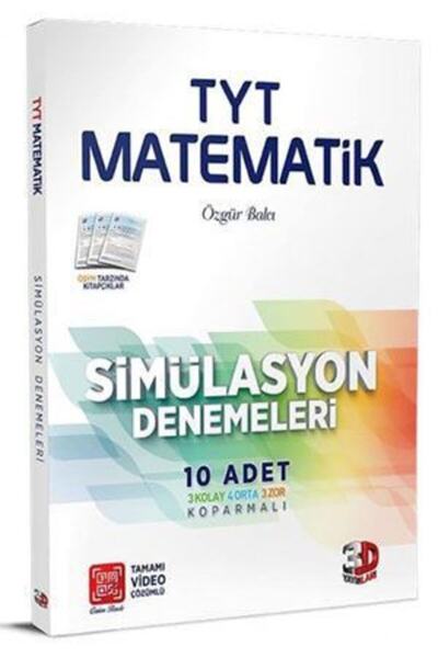 3D Yayınları Tyt Matematik 10'lu Simülasyon Denemeleri Tamamı Video Çözümlü
