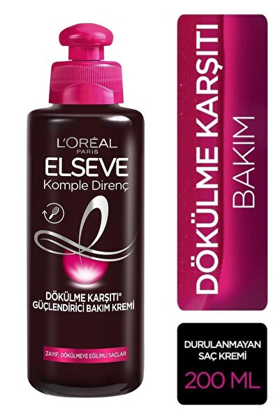 ELSEVE L'oréal Paris Komple Direnç Dökülme Karşıtı Güçlendirici Bakım Kremi 200 Ml