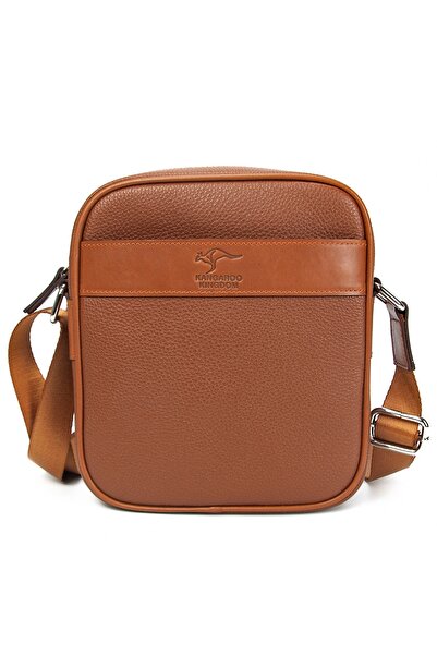 KANGAROO KINGDOM Taba Erkek Postacı Çantası Hakiki Dana Deri 8875-t
