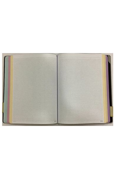 Gıpta The Book Pastel 20x28 296 Sheets 4 Compartments Hard Cover Hardcover Notebook (3484) Checked Pastel Green