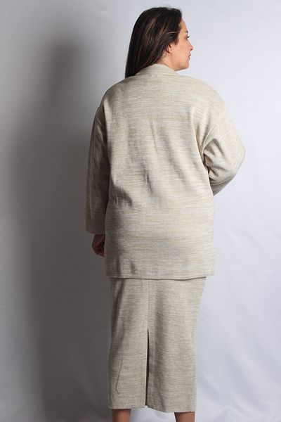 Sude Rpsd A.beige Half Fisherman 3-Piece Knitwear Set 9697