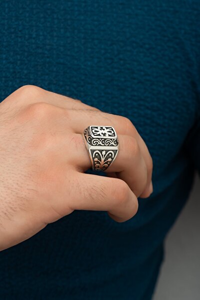 GT Gümüş Tezgahı Kurtlar Vadisi Polat Alemdar Yüzük 925 Ayar Gümüş Erkek Yüzük