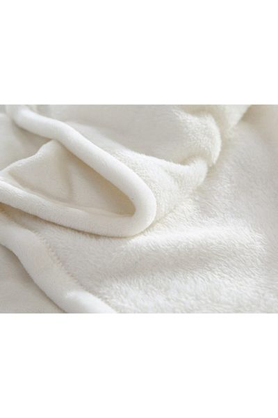 Mulberry بطانية ويل سوفت بطانية تلفزيون ابيض قطيفة بطانية صوف مزدوج 220*230-ابيض