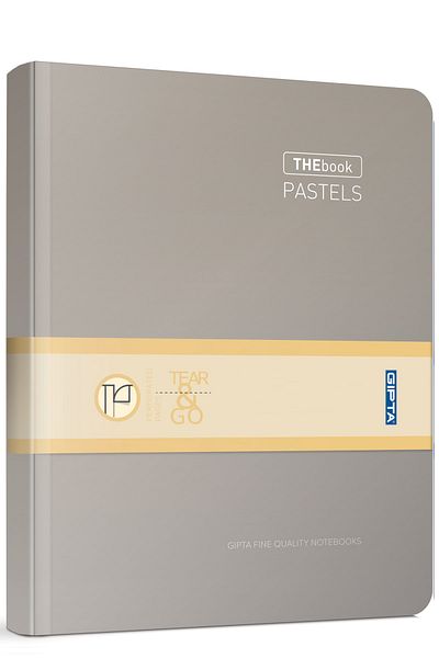 Gıpta The Book Pastel 20X28 296 Sheets 4 Compartment Hard Cover Binder Notebook (3483) Striped C