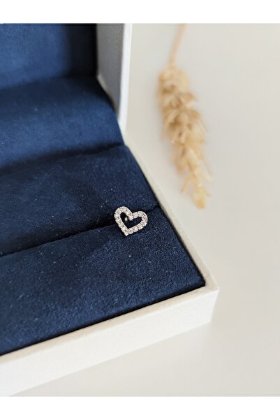 SU PERİSİ TAKI BİJUTERİ Cerrahi Çelik Gümüş Zirkon Taşlı Kalp Piercing , Tragus