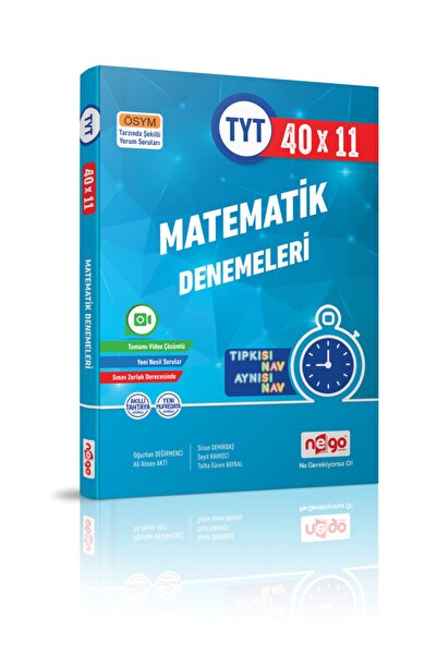 Nego Yayınları Tyt 40x11 Matematik Denemeleri