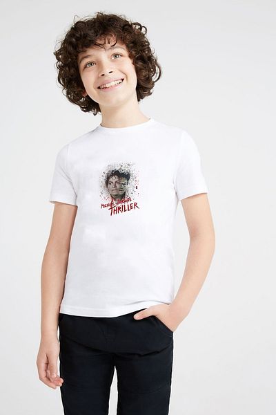 QIVI Tricou alb pentru copii