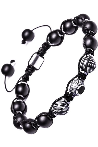 Tesbih Atölyesi Certified Natural Hematite Onyx Malachite Stone Bracelet
