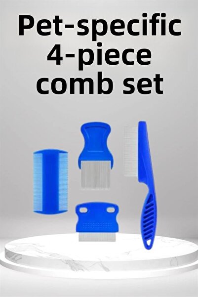 Belle Fusion Bfs 4-Piece Flea Comb Set for Pets Cat Dog Flea Comb Set Flea Comb