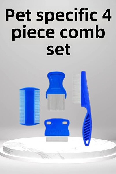 Belle Fusion Bfs 4-Piece Flea Comb Set for Pets Cat Dog Flea Comb Set Flea Comb