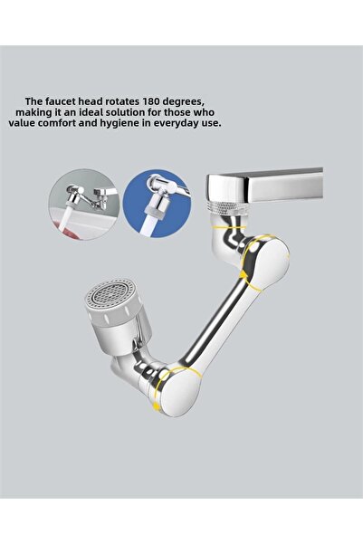Belle Fusion Bfs 180 °   Rotatable Robotic Arm Faucet Head – 2 Modes Water Flow & Easy Installation