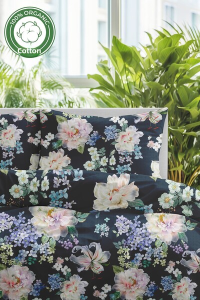 MOSHEYA HOME طقم غطاء لحاف مزدوج من القطن بنسبة 100% مقاس 200×220 وغطاء وسادة...