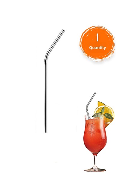 Fresh Moon مجموعة شفاطات من الفولاذ المقاوم للصدأ، شفاطات للمشروبات، لوازم الحفلات والتقديم في المطبخ، عصير الفواكه والكوكتيل