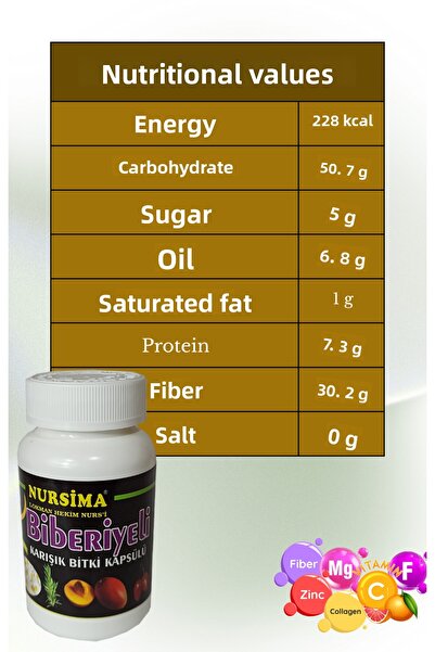 Nursima Mixed Herbal Capsule with Rosemary – 60's |   Natural Herbal Supplement Food