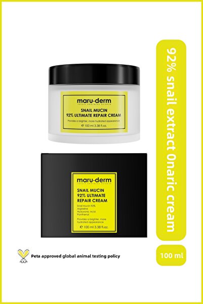 Maru.Derm 92% Snail Extract Repair Cream 100 ml - Snail Mucin 92% Ultimate Re...