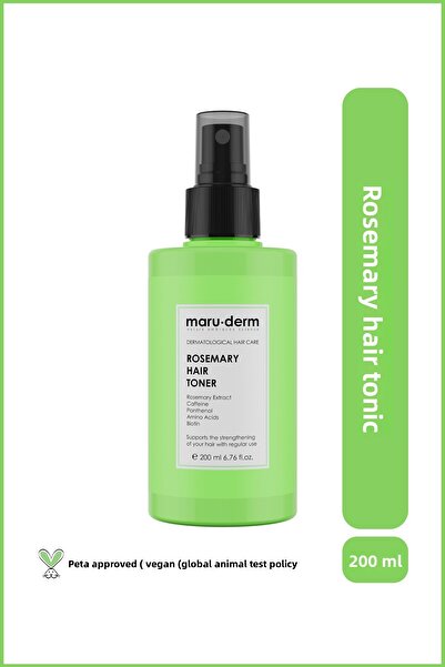 Maru.Derm تونيك للعناية بالشعر بالروزماري 200 مل |   جميع أنواع الشعر |   نباتي