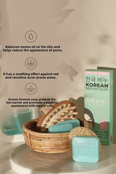 Greenlabel 3 عبوات من الصابون الكوري بحمض الساليسيليك CICA – تنظيف عميق وتوازن الزيت