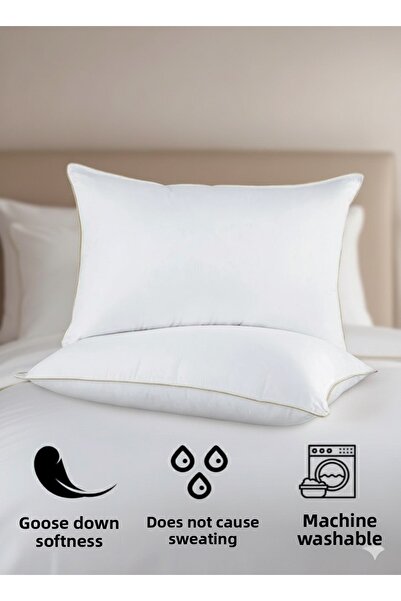 Uçkan home 2 τεμάχια χρυσό μαξιλάρι σειράς 1200gr νανο τζελ 50x70cm