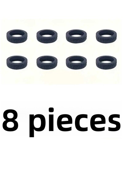 PAWNEST 8 Pieces Black Silicone Suitcase Wheel Covers — Silent, Flexible, and...