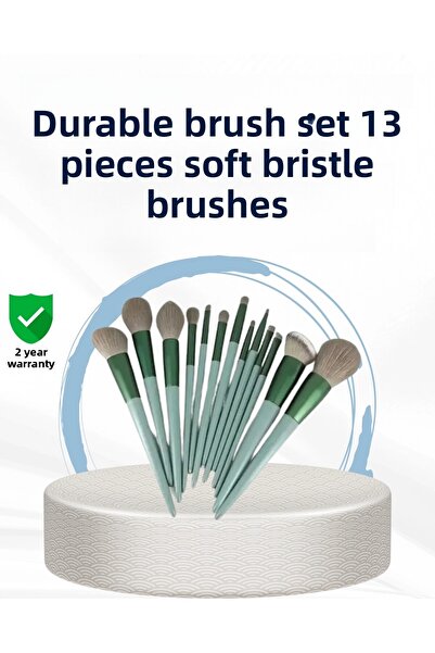 shopwave مجموعة فرش مكياج مكونة من 13 قطعة ذات شعيرات من الألياف مناسبة للاست...