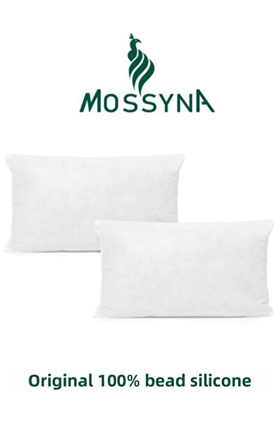 Mossyna 2-Piece Ultra Plump Throw Pillow Inner Cushion Bead Silicone Rectangular Sizes Optional