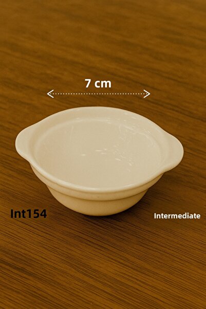 İnterlife 6-Piece Mini Porcelain Sauce Bowl and Jam Bowl Presentation Set 7 cm Round Porcelain Bowl