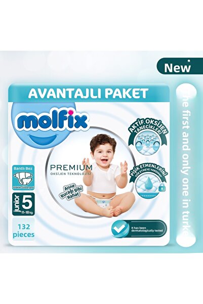 Molfix Premium Advantageous Package Size 5 132 Pieces