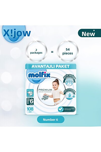 Molfix Premium Advantageous Package Size 6 108 Pieces