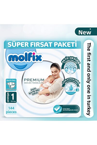 Molfix Premium Super Deal Package 1 Size 144 Pieces