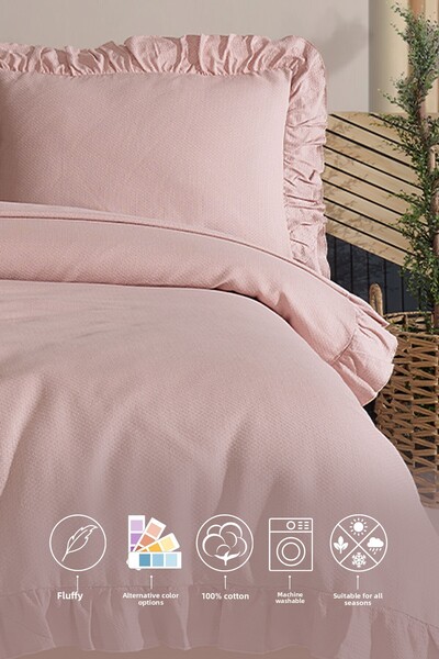 Elart Lily Bedding Set (220X230 cm) Powder